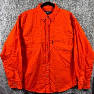 McAlister Countrysport Mens Long Sleeve Button Up Safety Orange Shirt